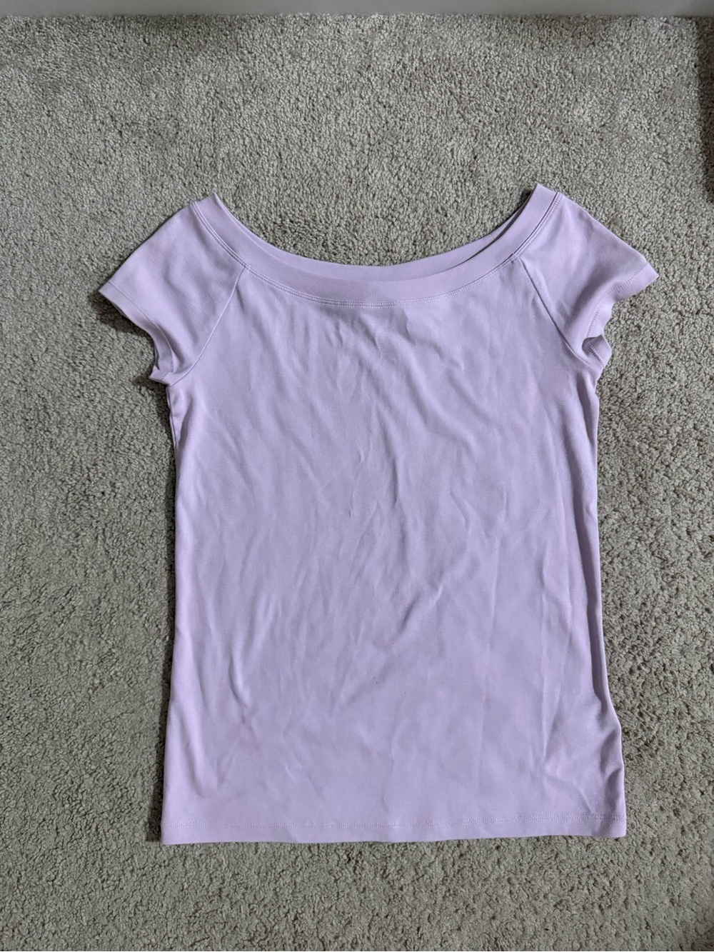 Ralph Lauren Lilac Women's Boatneck Short Sleeve Top